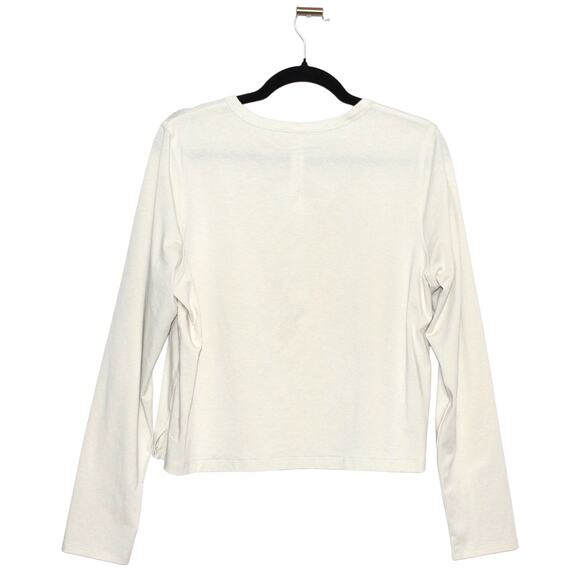 Lululemon Classic-Fit Cotton-Blend Long-Sleeve Shirt Bone White Size 10 - Picture 6 of 10